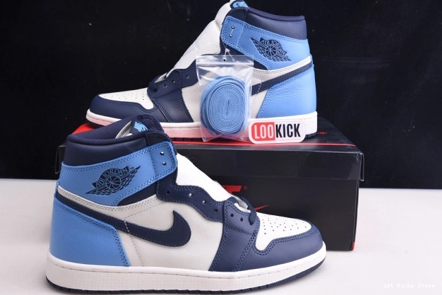 1st Kicks Shoes 1 Jordan High OG 555088-140 Retro Obsidian Air 0815